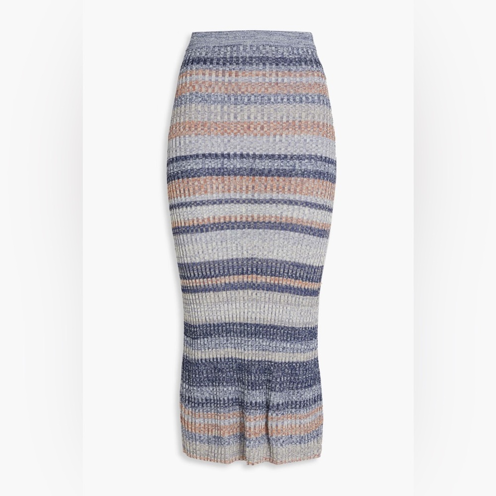 Zimmermann Striped Knit Midi Skirt
